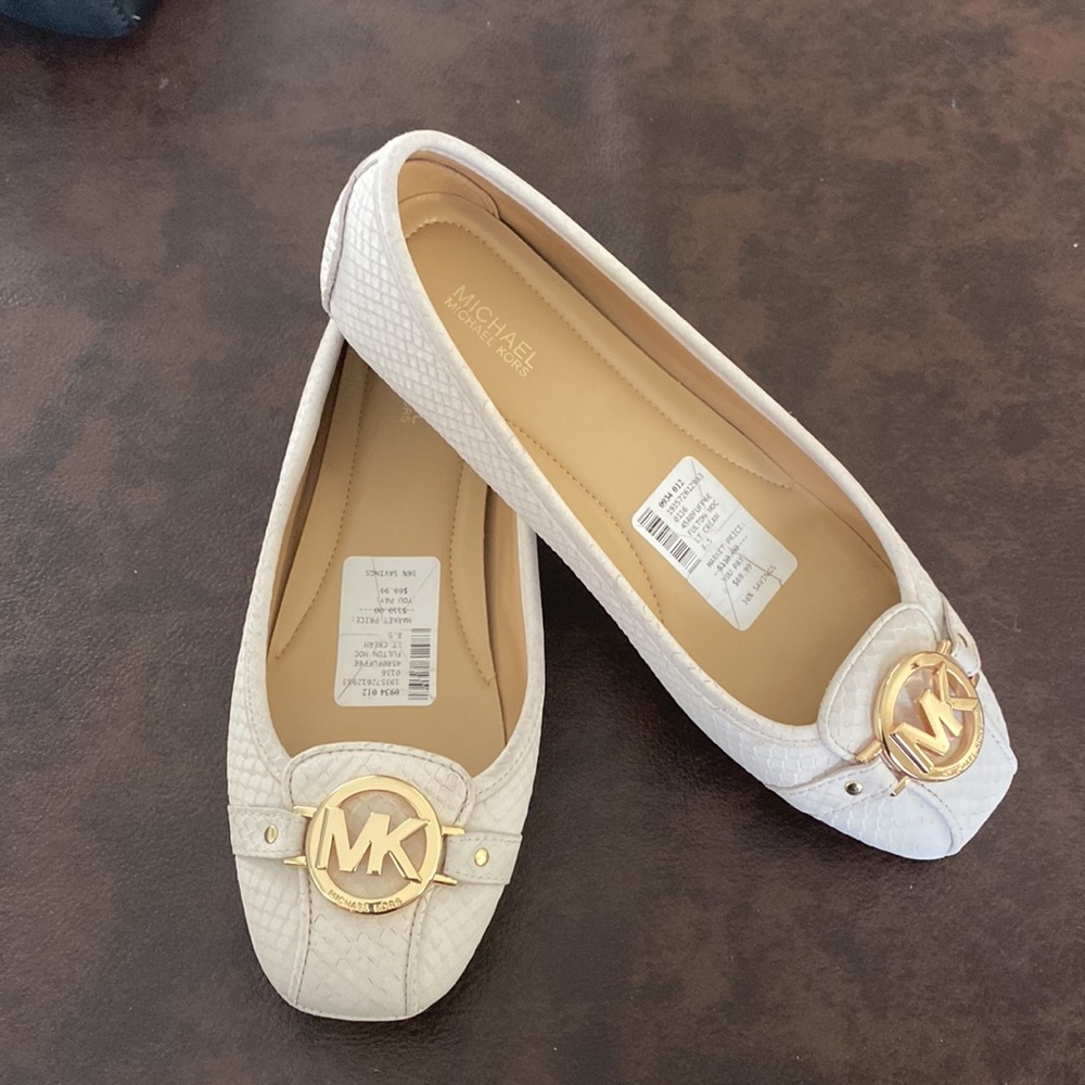Michael Kors Fulton Moc LT Cream 8.5.